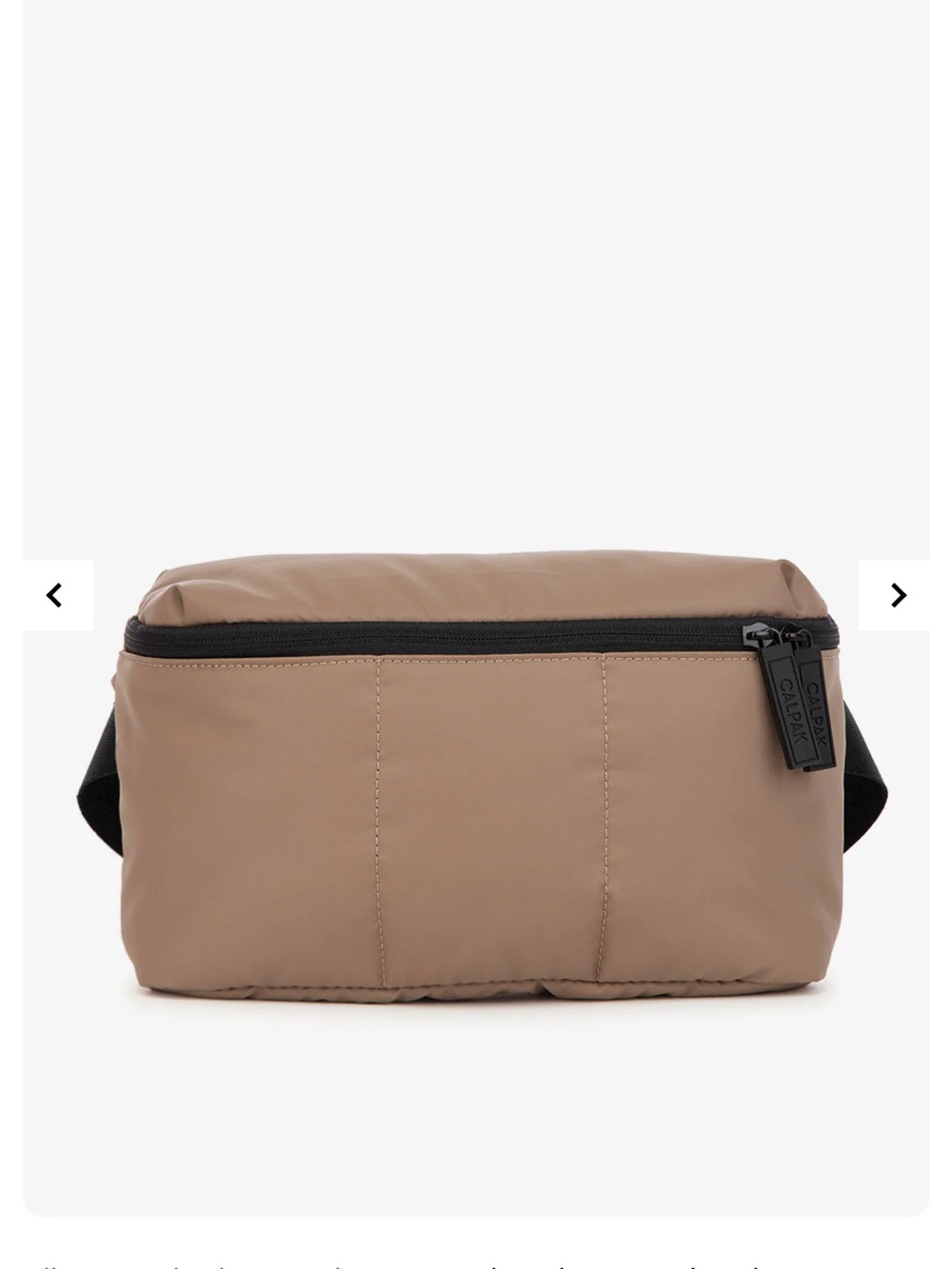 Calpak Taupe Belt Bag with Black Trim